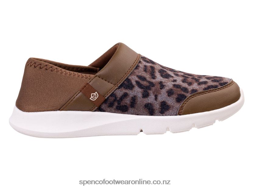 Women Spenco Footwear Cabriolet Slip-on 426V8T433 Brown Leopard