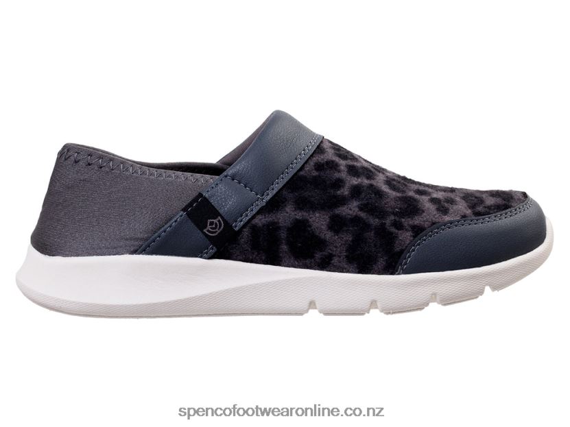 Women Spenco Footwear Cabriolet Slip-on 426V8T436 Grey Leopard