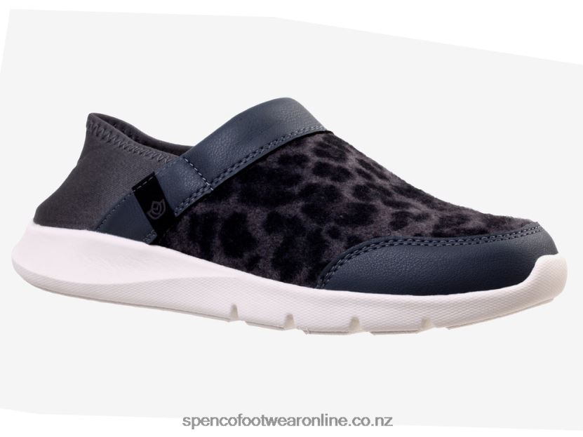 Women Spenco Footwear Cabriolet Slip-on 426V8T436 Grey Leopard