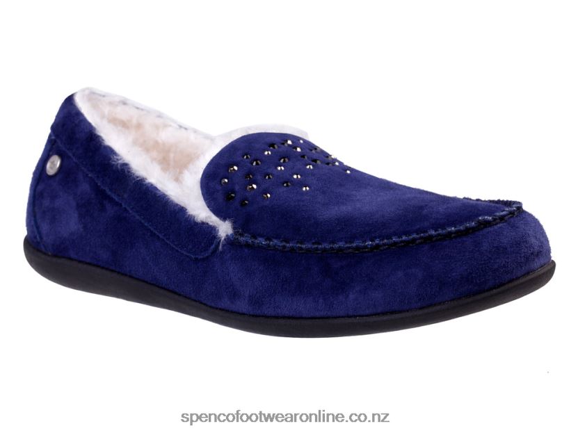 Women Spenco Footwear Balboa Rhinestone 426V8T729 Navy