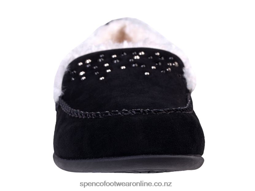 Women Spenco Footwear Balboa Rhinestone 426V8T731 Black