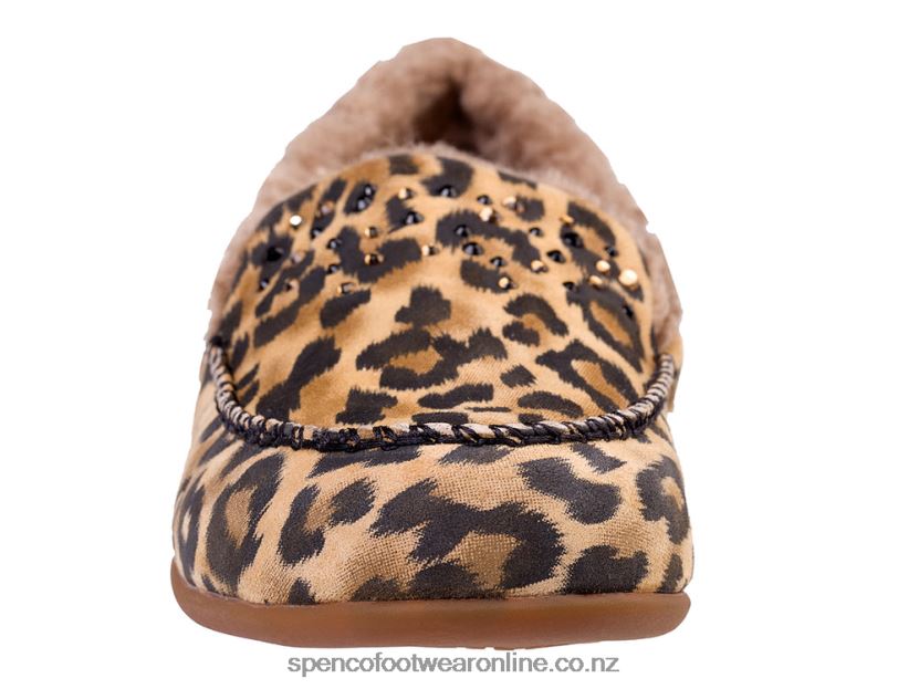 Women Spenco Footwear Balboa Rhinestone 426V8T734 Leopard