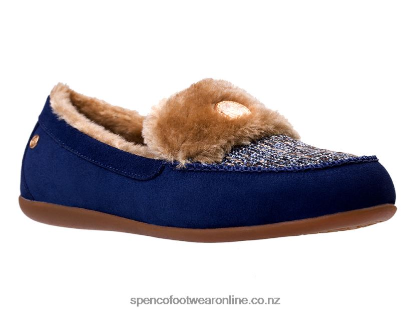 Women Spenco Footwear Birch Tweed Slipper 426V8T671 Navy