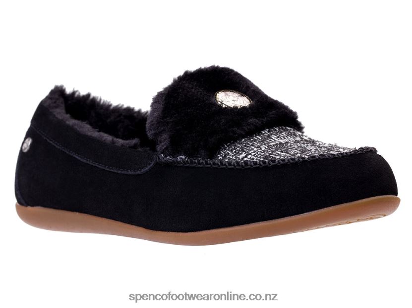 Women Spenco Footwear Birch Tweed Slipper 426V8T673 Black