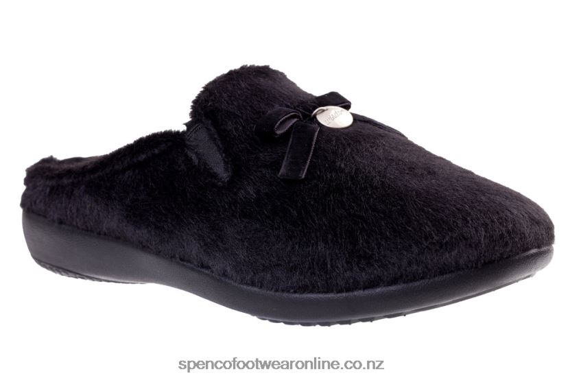 Women Spenco Footwear Charm Slipper 426V8T684 Black