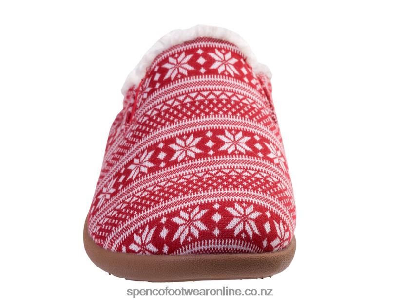 Women Spenco Footwear Dundee Fair Isle 426V8T677 Red