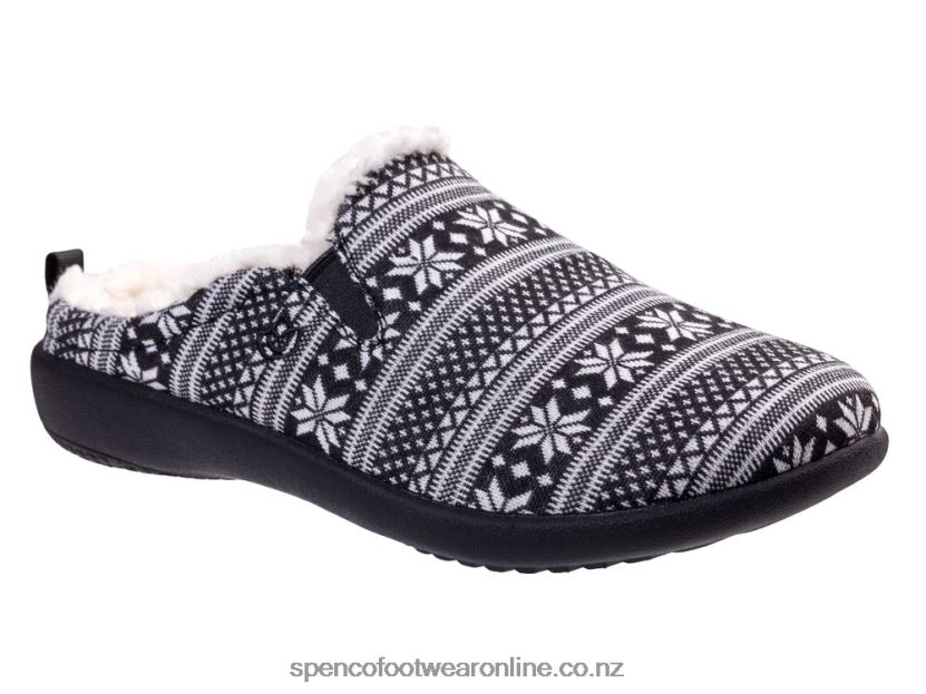 Women Spenco Footwear Dundee Fair Isle 426V8T678 Black