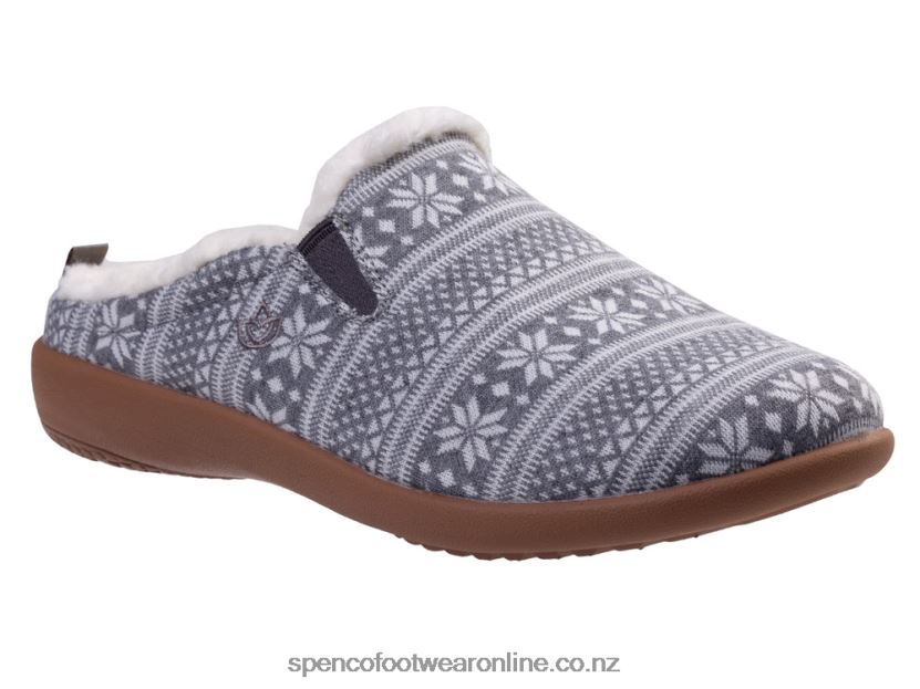 Women Spenco Footwear Dundee Fair Isle 426V8T680 Grey