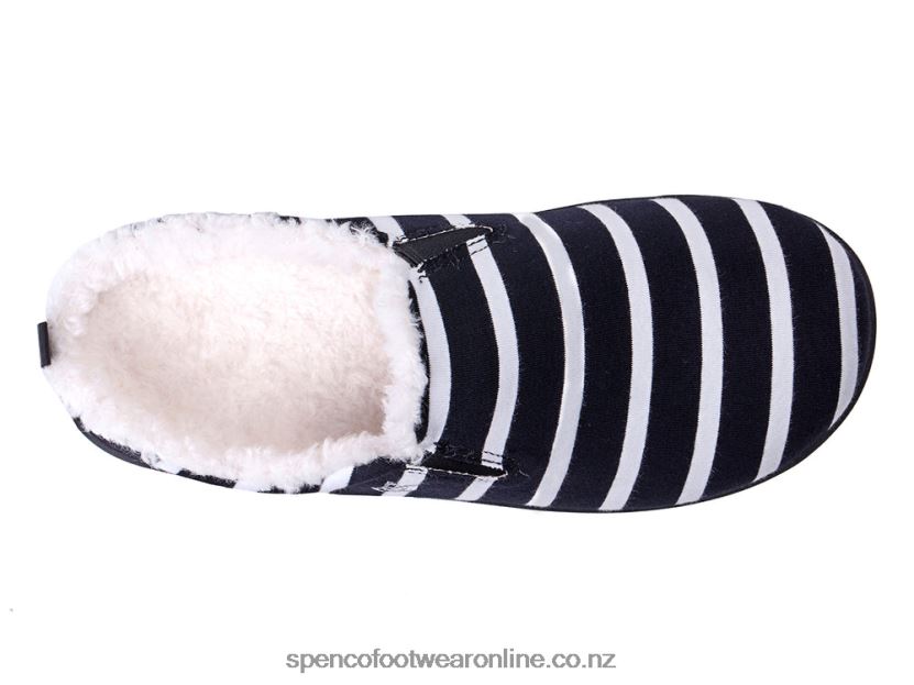 Women Spenco Footwear Dundee Stripe Slipper 426V8T759 Blue/White
