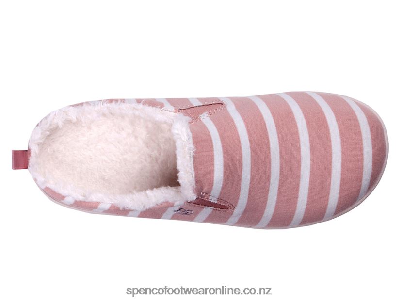 Women Spenco Footwear Dundee Stripe Slipper 426V8T760 Grey/White