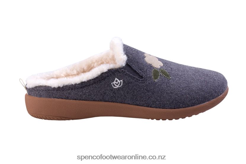 Women Spenco Footwear Evie Slipper Seasonal 426V8T745 Charcoal