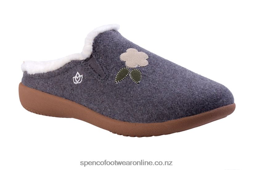 Women Spenco Footwear Evie Slipper Seasonal 426V8T745 Charcoal
