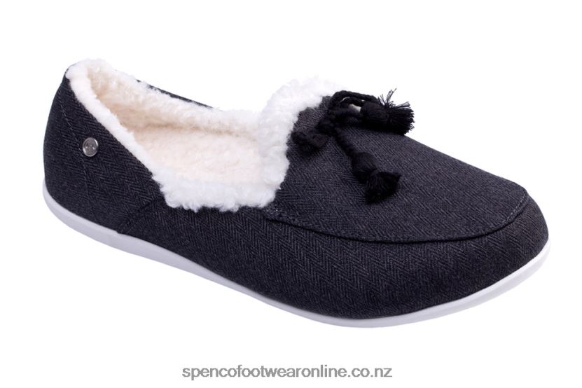 Women Spenco Footwear Fireside Slipper 426V8T778 Black