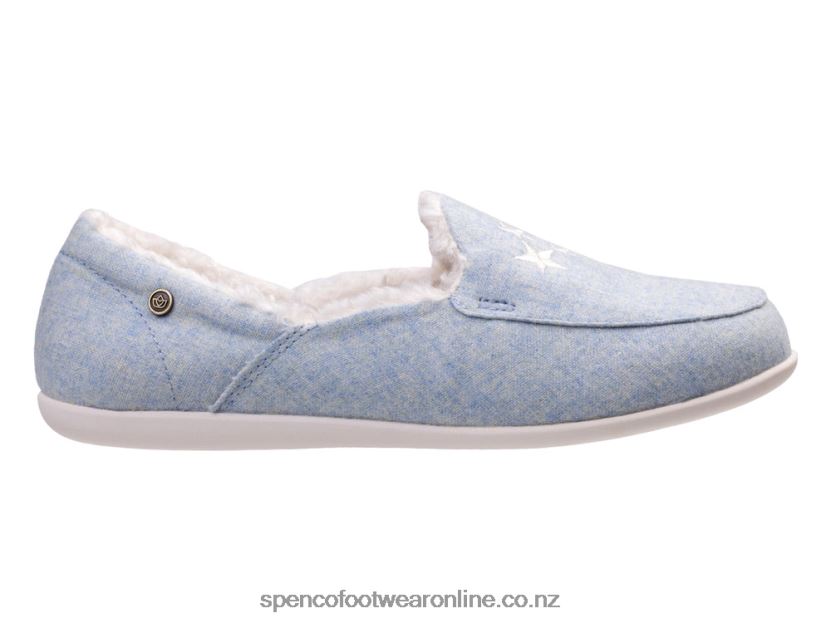 Women Spenco Footwear Heavenly Slipper 426V8T669 Light Blue Stars