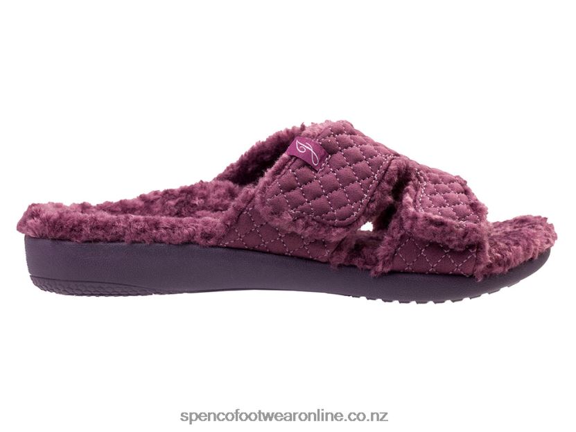 Women Spenco Footwear Janie Slipper 426V8T653 Eggplant