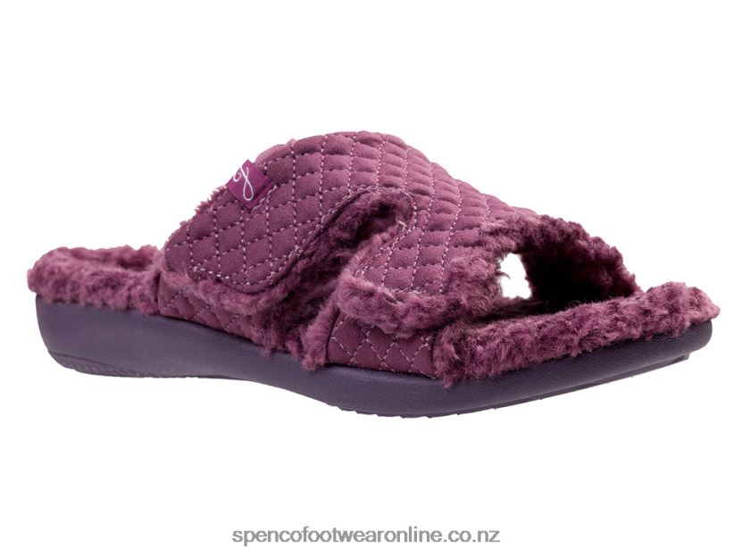 Women Spenco Footwear Janie Slipper 426V8T653 Eggplant