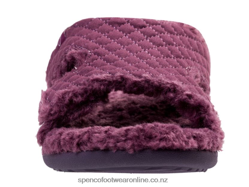 Women Spenco Footwear Janie Slipper 426V8T653 Eggplant