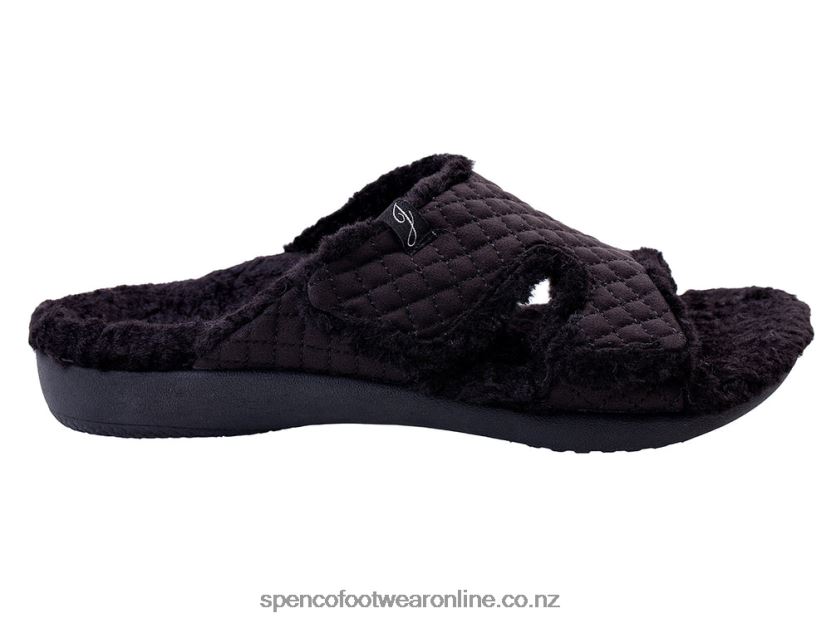 Women Spenco Footwear Janie Slipper 426V8T754 Black