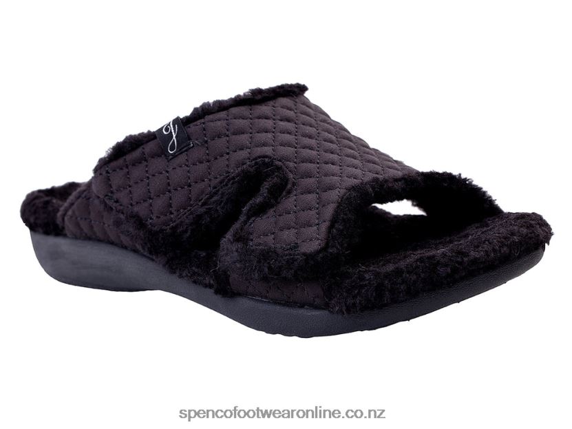 Women Spenco Footwear Janie Slipper 426V8T754 Black