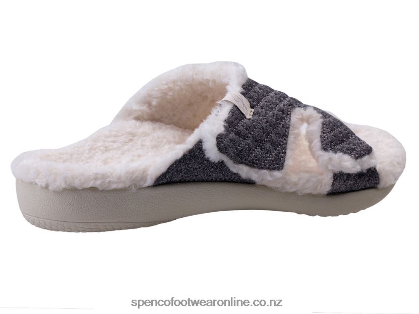 Women Spenco Footwear Janie Slipper 426V8T756 Heathered Grey