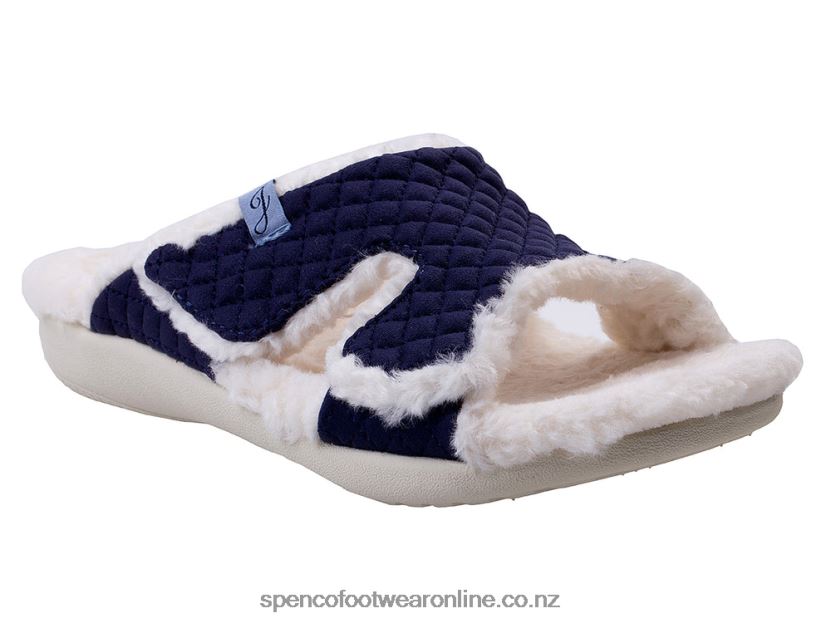 Women Spenco Footwear Janie Slipper 426V8T757 Navy