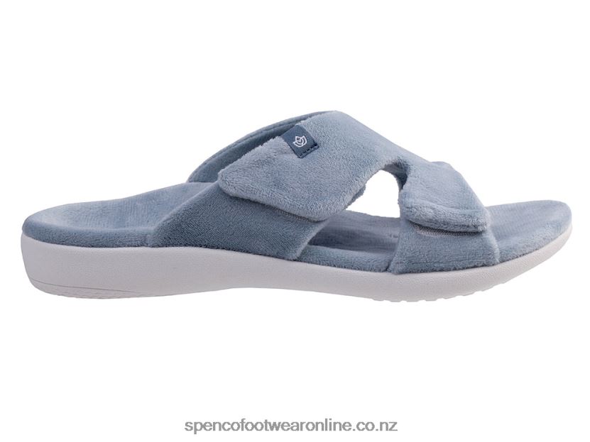 Women Spenco Footwear Kholo Visa Slipper 426V8T691 Blue Fog