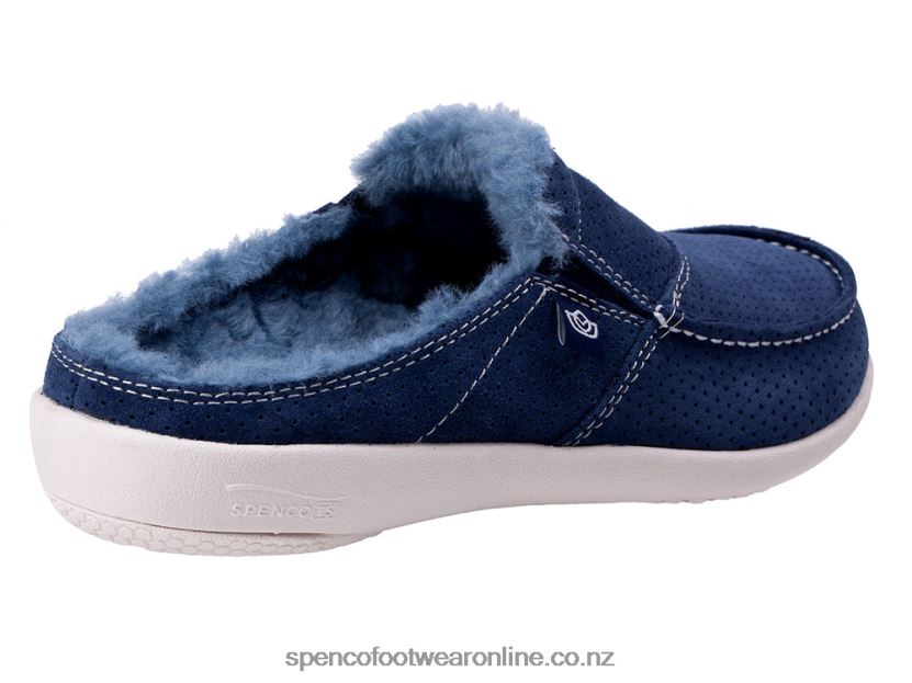 Women Spenco Footwear Siesta Plush Slide 426V8T700 Midnight Blue