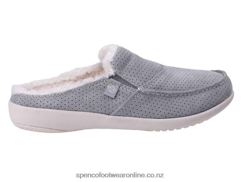 Women Spenco Footwear Siesta Plush Slide 426V8T771 Mirage Grey