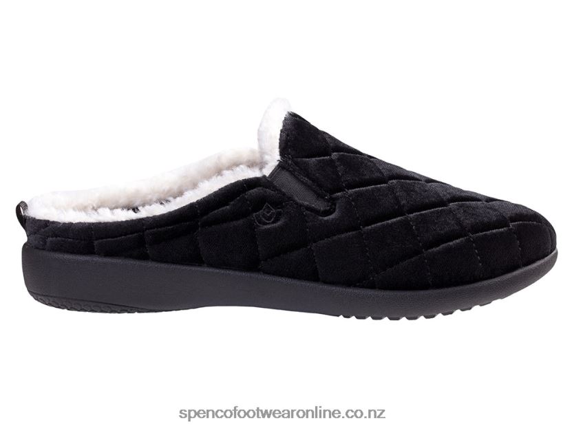 Women Spenco Footwear Velveteen Slipper 426V8T712 Black