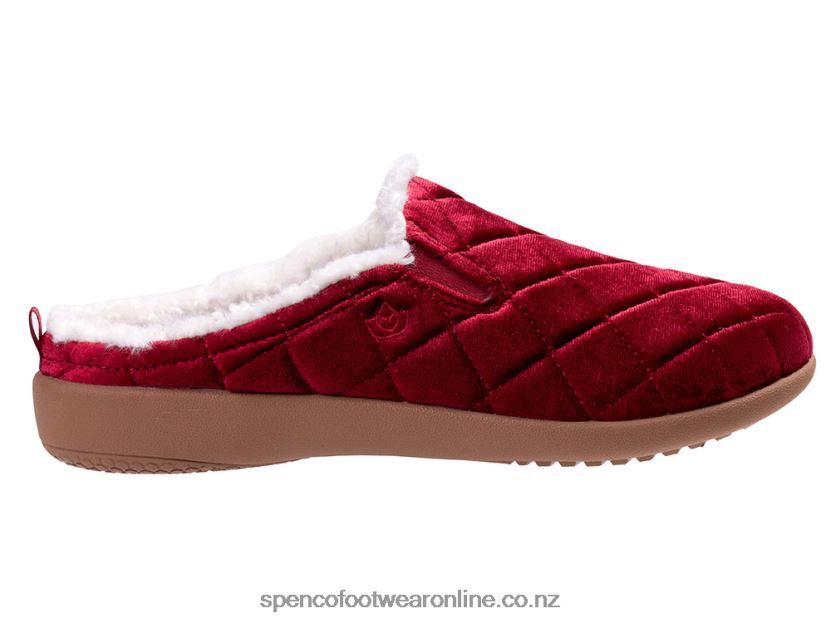 Women Spenco Footwear Velveteen Slipper 426V8T713 Cranberry