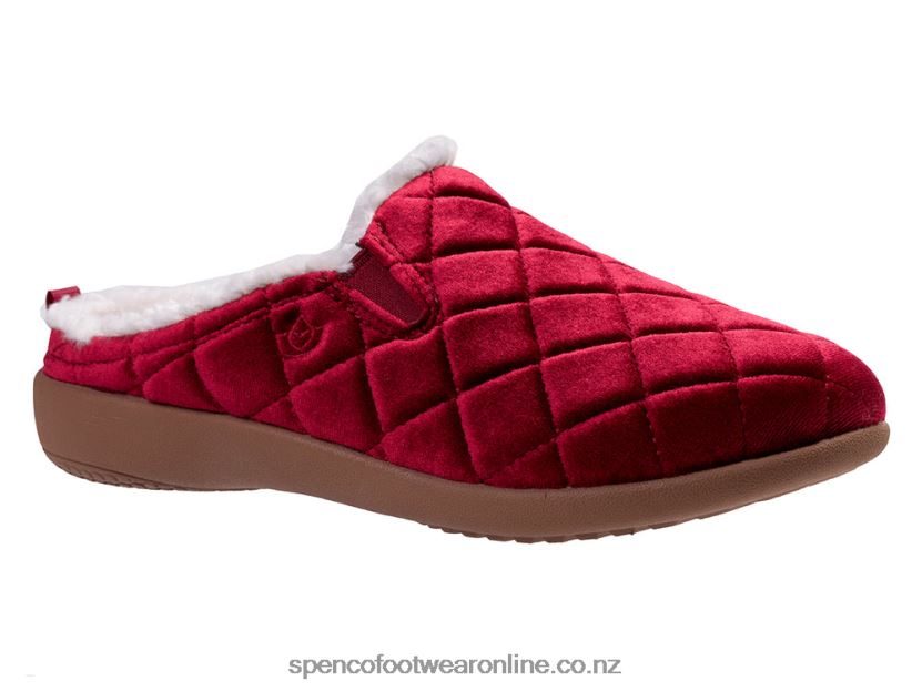 Women Spenco Footwear Velveteen Slipper 426V8T713 Cranberry