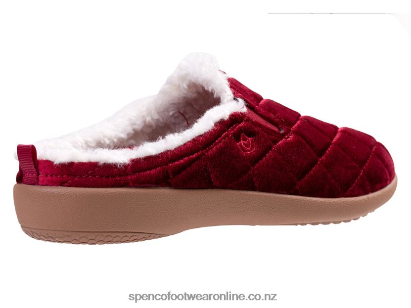 Women Spenco Footwear Velveteen Slipper 426V8T713 Cranberry