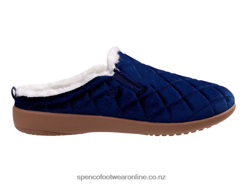Women Spenco Footwear Velveteen Slipper 426V8T714 Navy