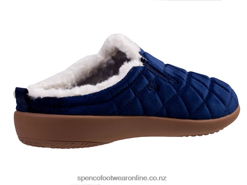 Women Spenco Footwear Velveteen Slipper 426V8T714 Navy