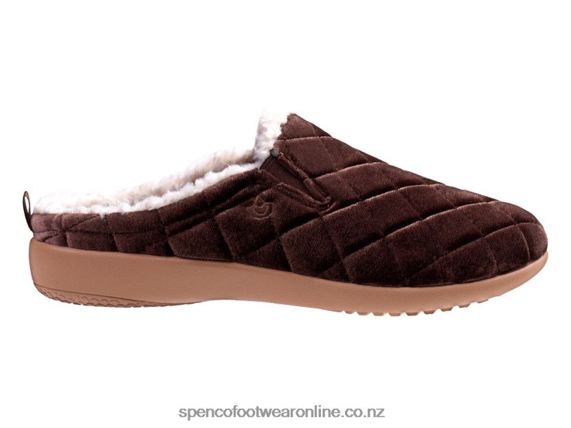 Women Spenco Footwear Velveteen Slipper 426V8T716 French Roast