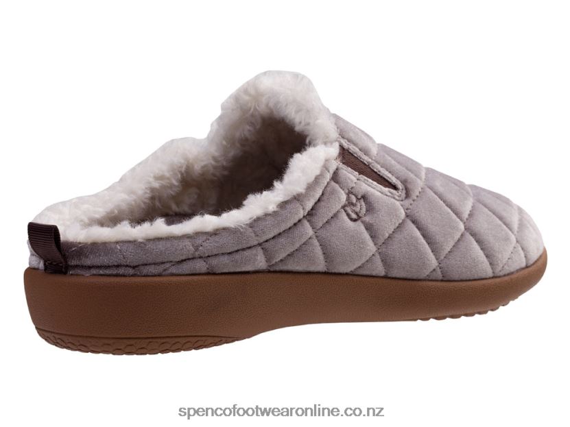 Women Spenco Footwear Velveteen Slipper 426V8T717 Grey