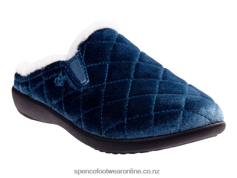 Women Spenco Footwear Velveteen Slipper 426V8T718 Deep Teal