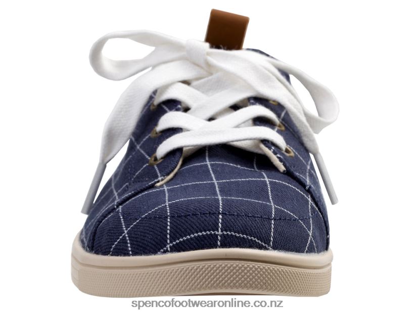 Women Spenco Footwear Windowpane Sneaker 426V8T322 Navy