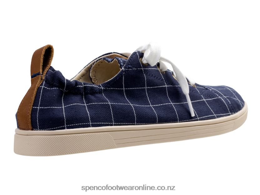 Women Spenco Footwear Windowpane Sneaker 426V8T322 Navy