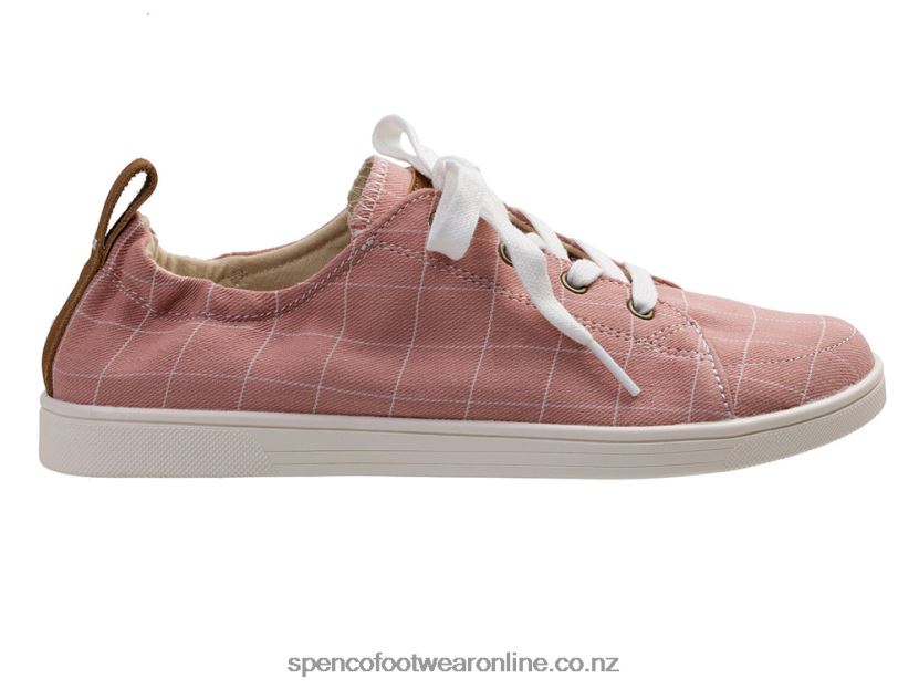 Women Spenco Footwear Windowpane Sneaker 426V8T323 Pink