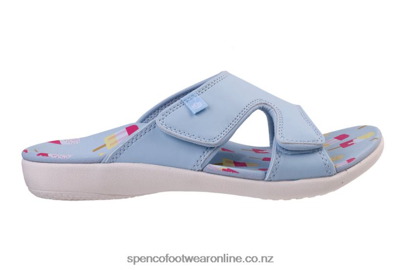 Women Spenco Footwear Kholo Beach Slide 426V8T185 Light Blue