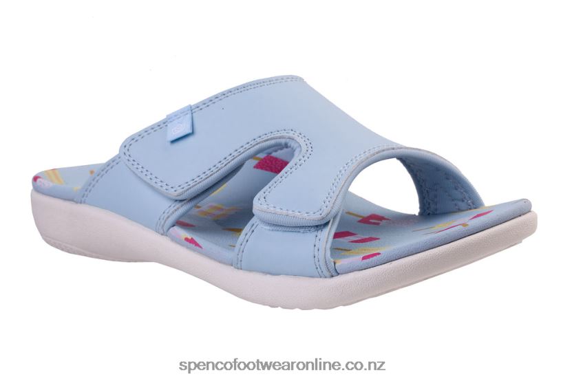 Women Spenco Footwear Kholo Beach Slide 426V8T185 Light Blue