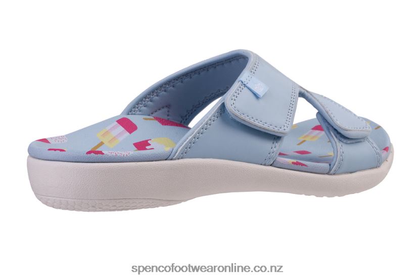 Women Spenco Footwear Kholo Beach Slide 426V8T185 Light Blue