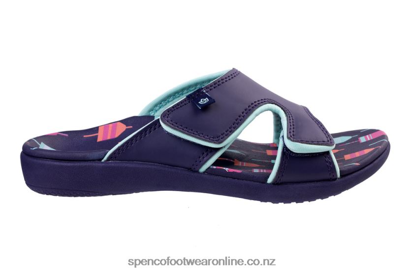 Women Spenco Footwear Kholo Beach Slide 426V8T186 Navy
