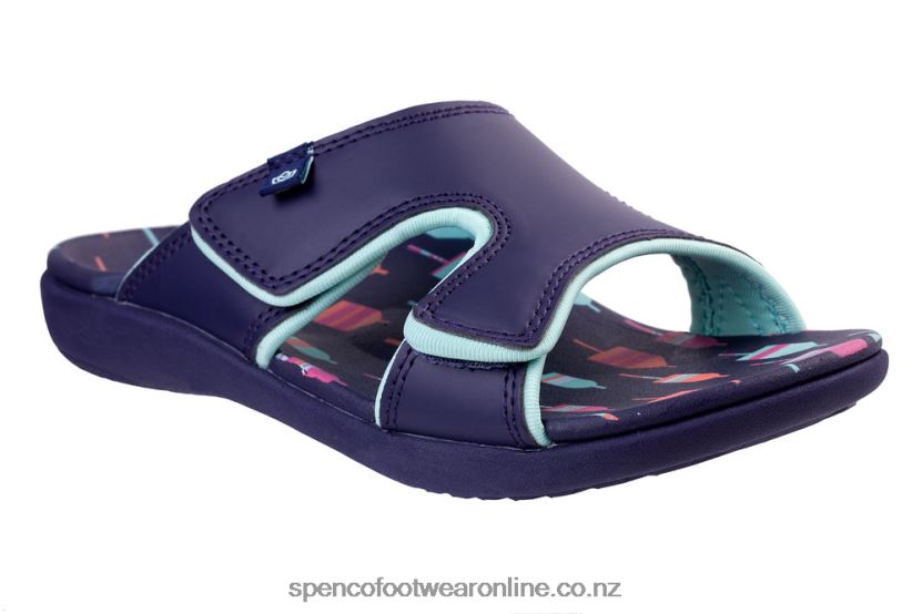 Women Spenco Footwear Kholo Beach Slide 426V8T186 Navy