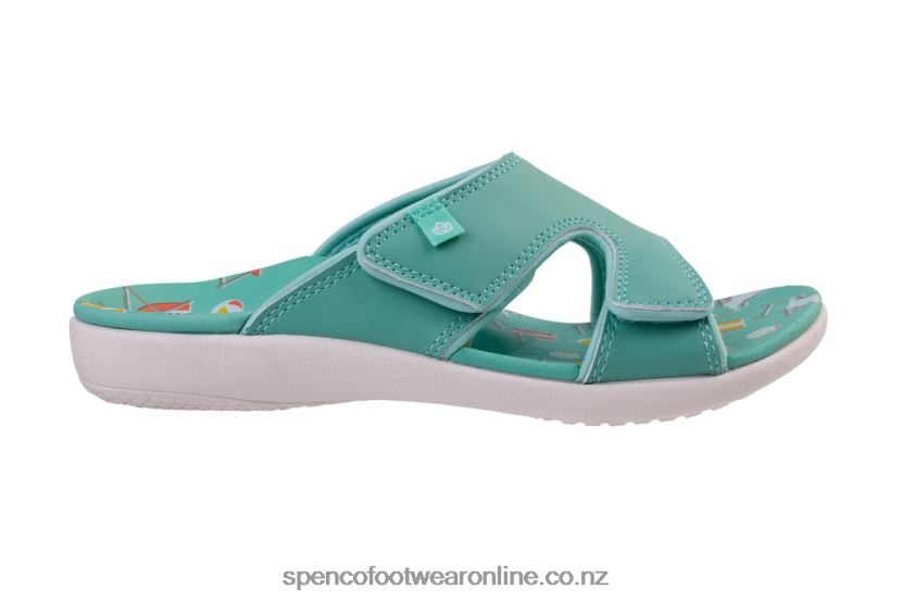 Women Spenco Footwear Kholo Beach Slide 426V8T188 Teal