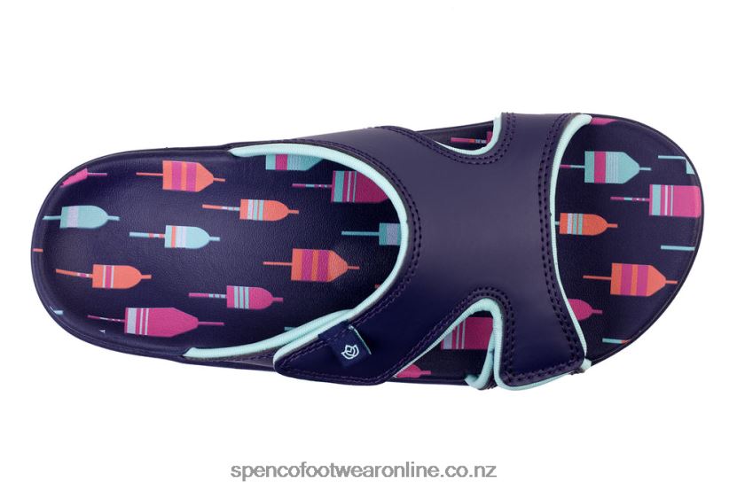 Women Spenco Footwear Kholo Beach Slide 426V8T188 Teal