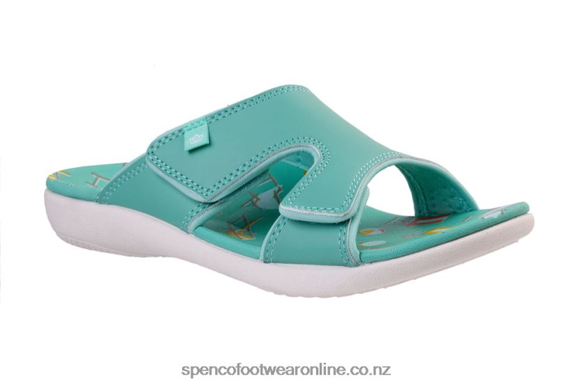 Women Spenco Footwear Kholo Beach Slide 426V8T188 Teal
