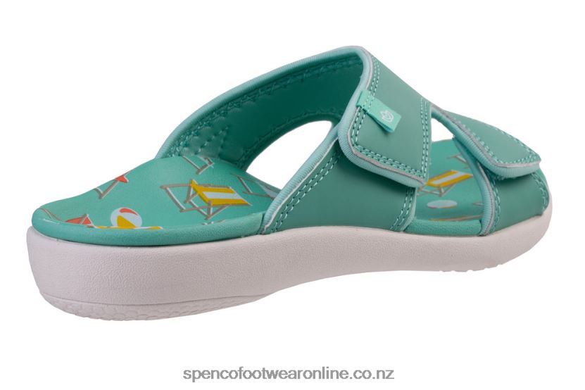Women Spenco Footwear Kholo Beach Slide 426V8T188 Teal