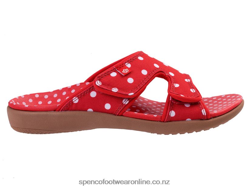 Women Spenco Footwear Kholo Dot 426V8T192 Red